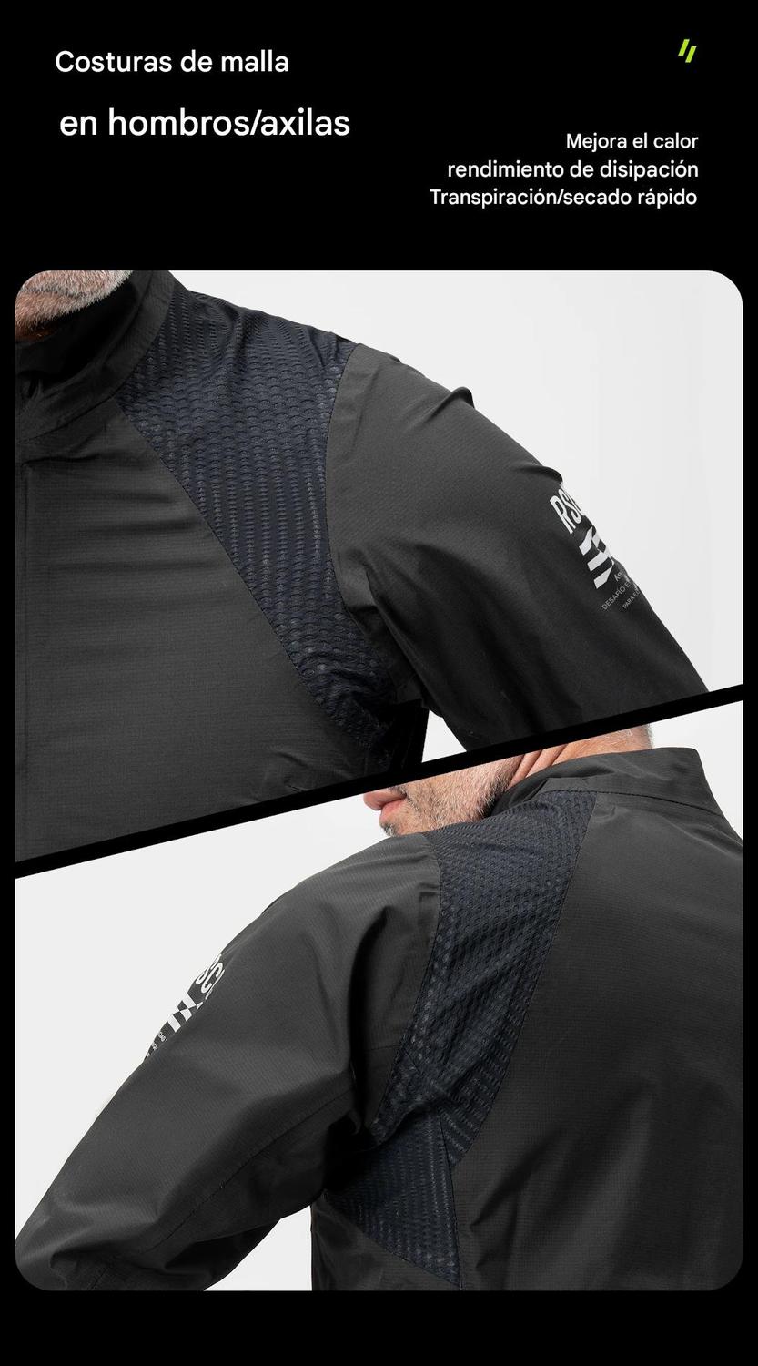 CHAQUETA CORTAVIENTOS CICLISMO ROCKBROS IMPERMEABLE MTB RUTA - 5