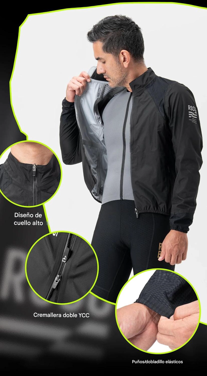 CHAQUETA CORTAVIENTOS CICLISMO ROCKBROS IMPERMEABLE MTB RUTA - 6