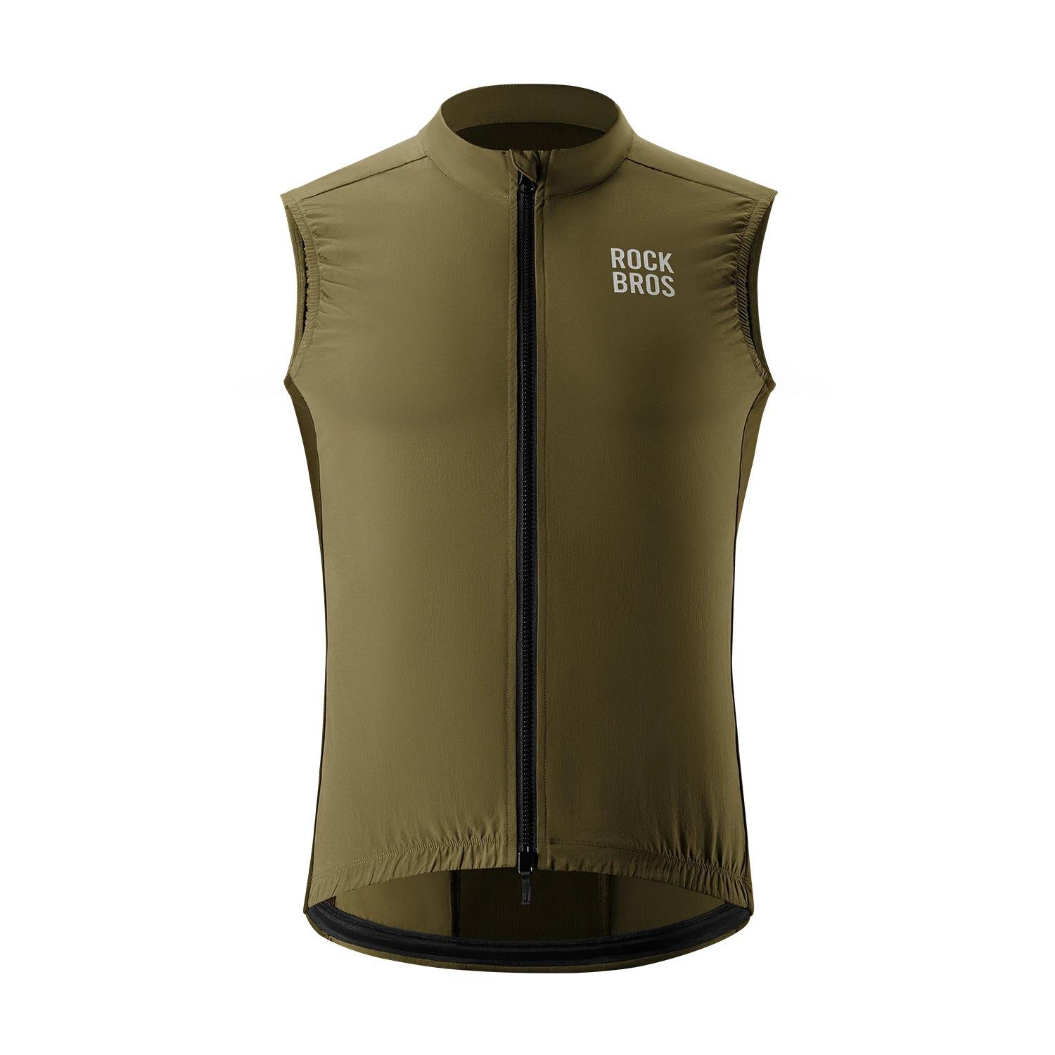CORTAVIENTO CICLISMO SIN MANGAS ROCKBROS ULTRALIGERO MALLA Cafe XL