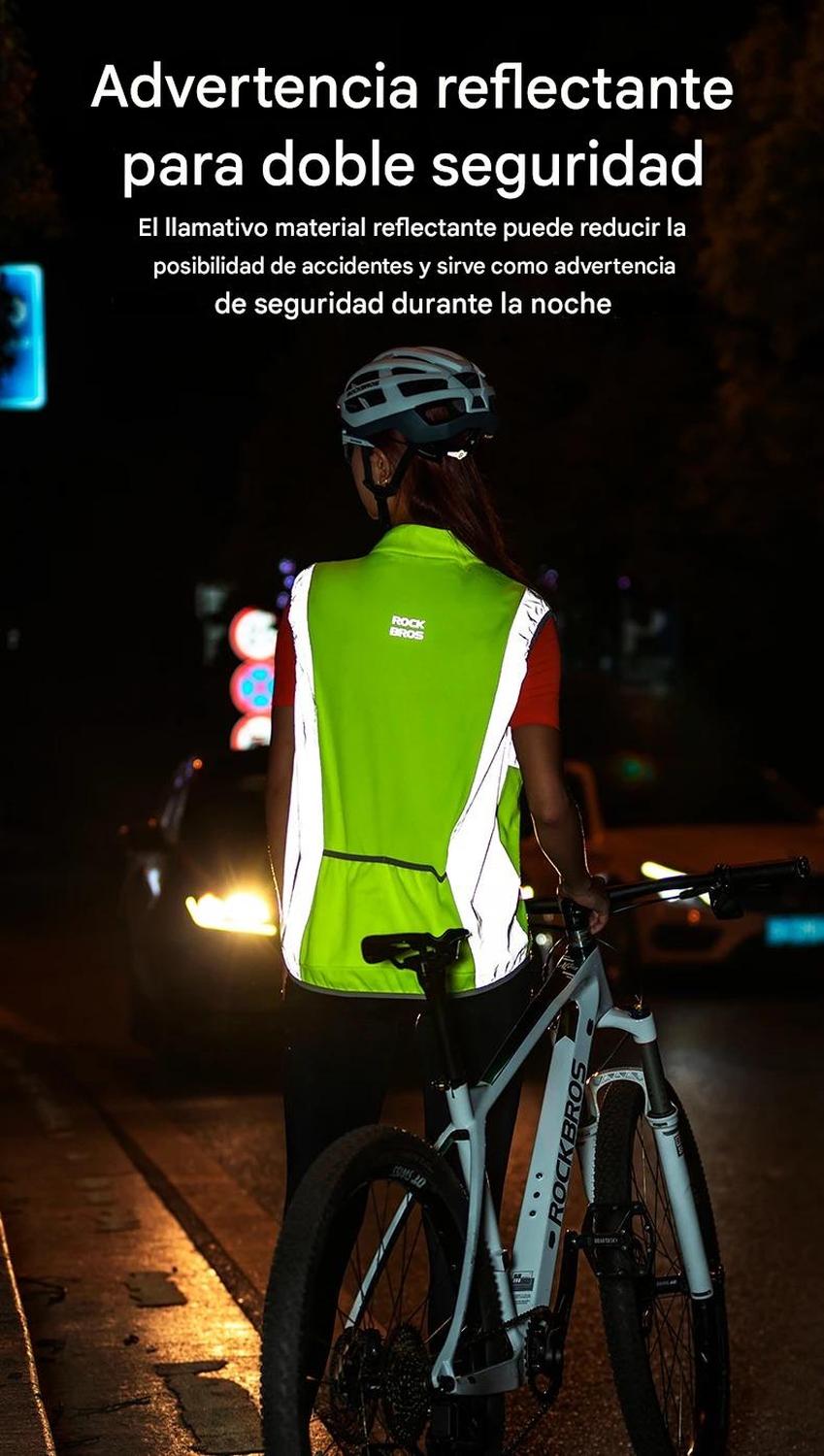 TRICOTA ROCKBROS SEGURIDAD REFLECTANTE CICLISMO SIN MANGAS - 3