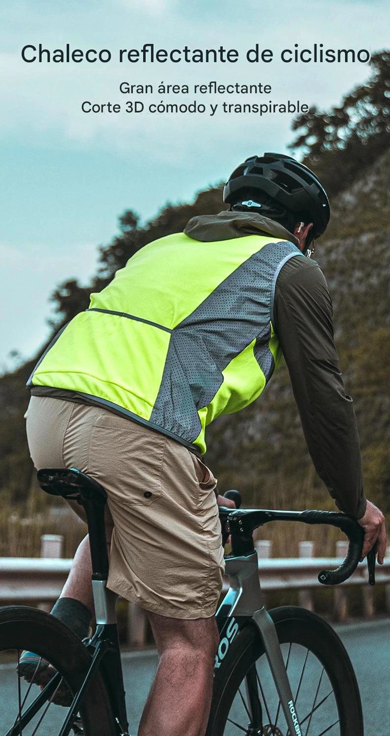 TRICOTA ROCKBROS SEGURIDAD REFLECTANTE CICLISMO SIN MANGAS - 6