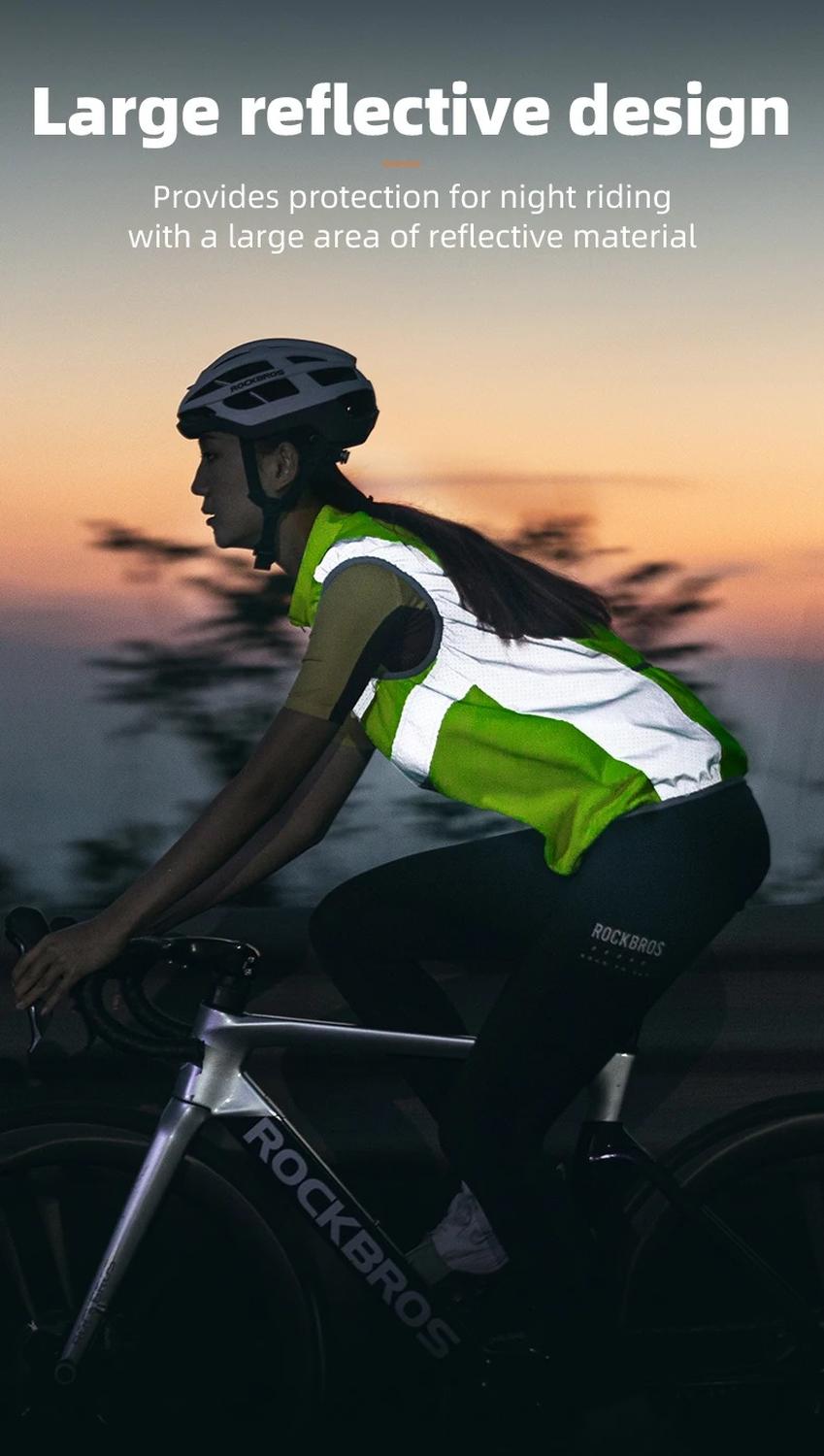 TRICOTA ROCKBROS SEGURIDAD REFLECTANTE CICLISMO SIN MANGAS - 7