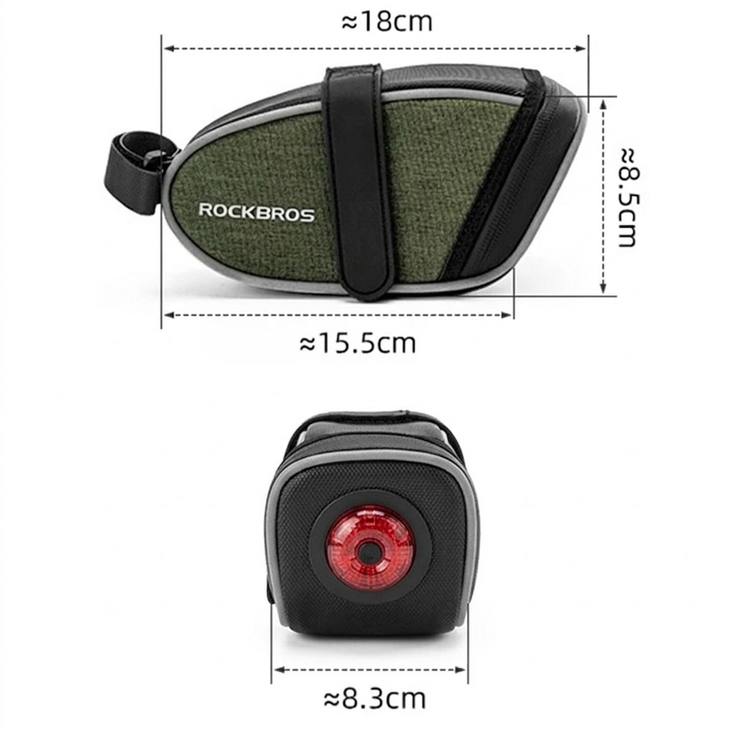 BOLSO ASIENTO SILLIN BICICLETA ROCKBROS REFLECTANTE - 5