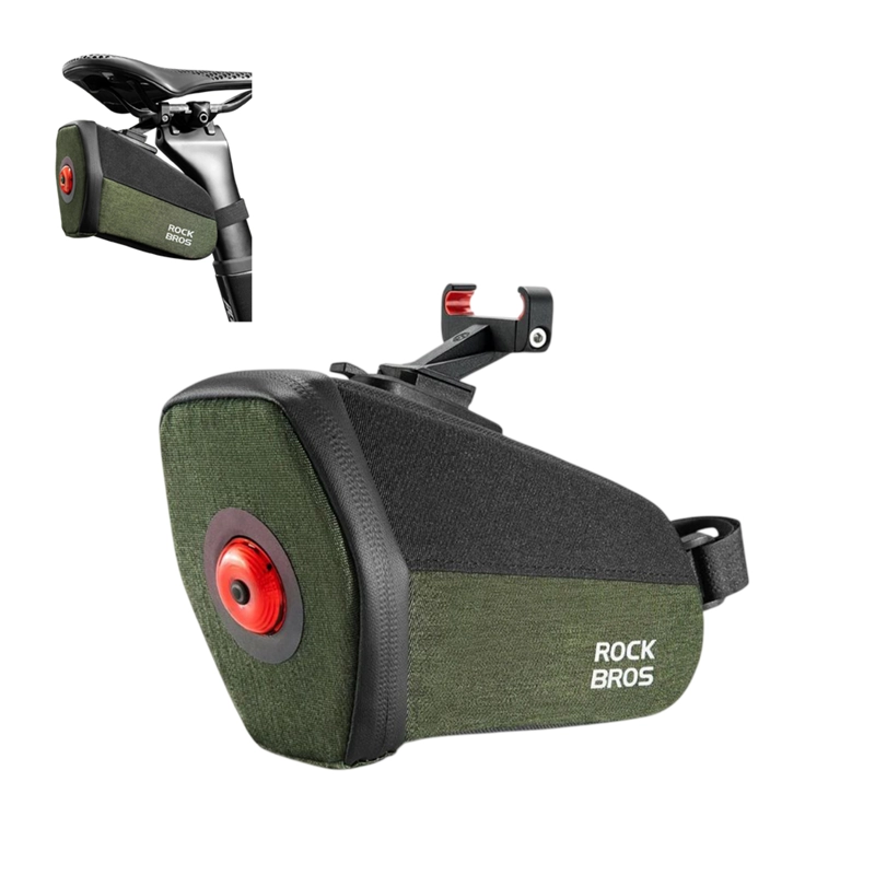 BOLSO ROCKBROS SILLIN LUZ FRENO INTELIGENTE EVA 0.45L - 1