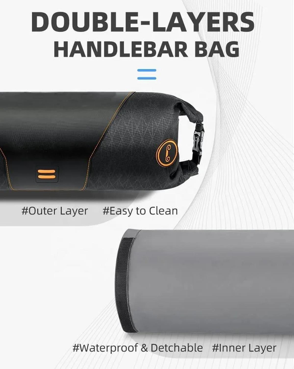 BOLSO FRONTAL IMPERMEABLE PARA MANUBRIO DE BICICLETA - 4