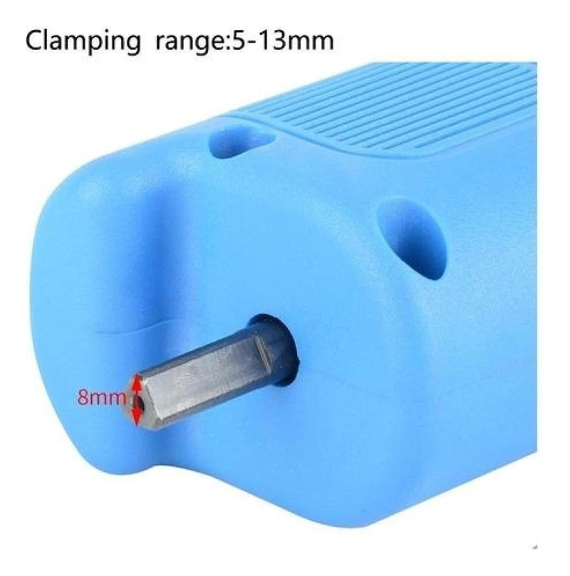 ADAPTADOR DE SIERRA PARA TALADRO + 3 HOJAS MADERA METAL PVC AZUL - 4