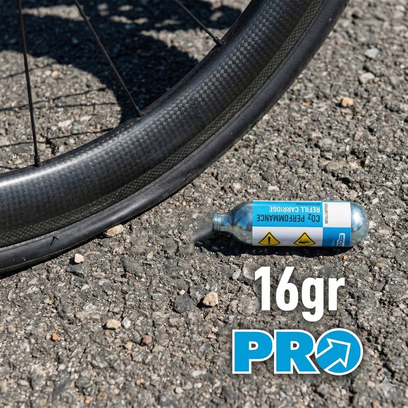 CARTUCHO CO2 PRO 16G REPUESTO CON HILO NEUMATICO RUTA MTB - 4
