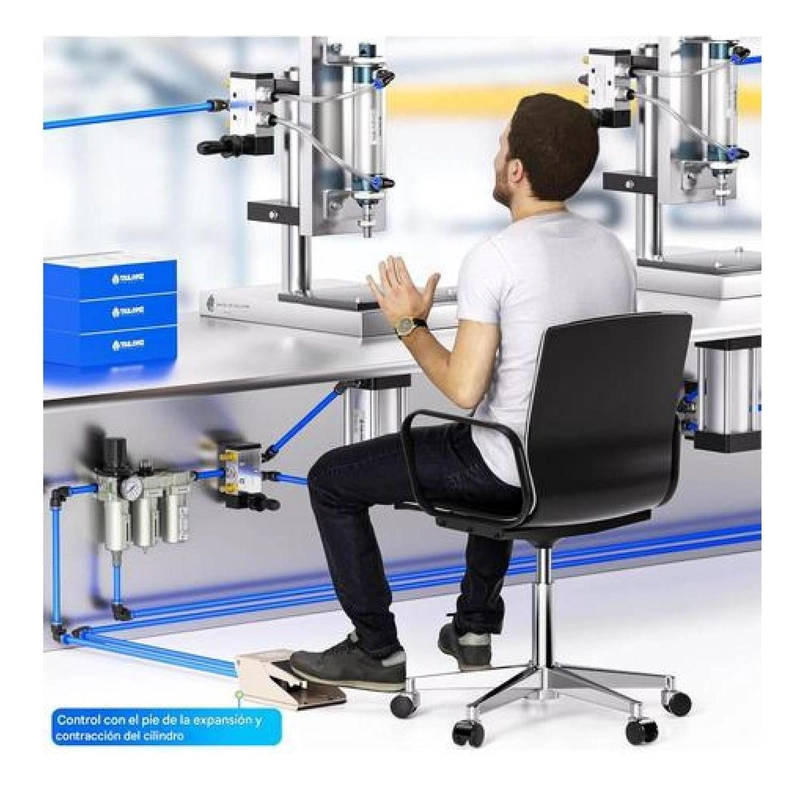 VALVULA NEUMATICA DE PEDAL FV320 PRENSA 3/2 NEUMATICA MEDIDA - 8