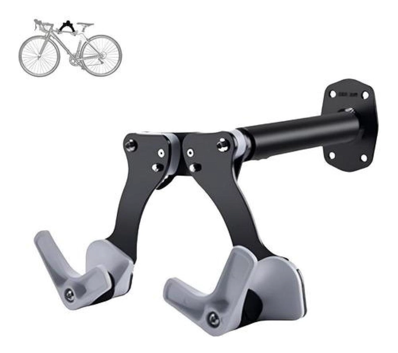 SOPORTE MURO PARA BICICLETAS 25KG TIPO GANCHOS REPARACION NEGRO - 1