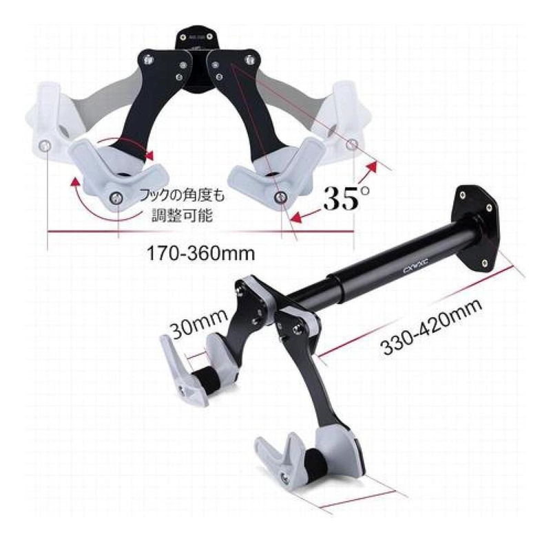 SOPORTE MURO PARA BICICLETAS 25KG TIPO GANCHOS REPARACION NEGRO - 7