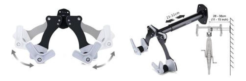 SOPORTE MURO PARA BICICLETAS 25KG TIPO GANCHOS REPARACION NEGRO - 8