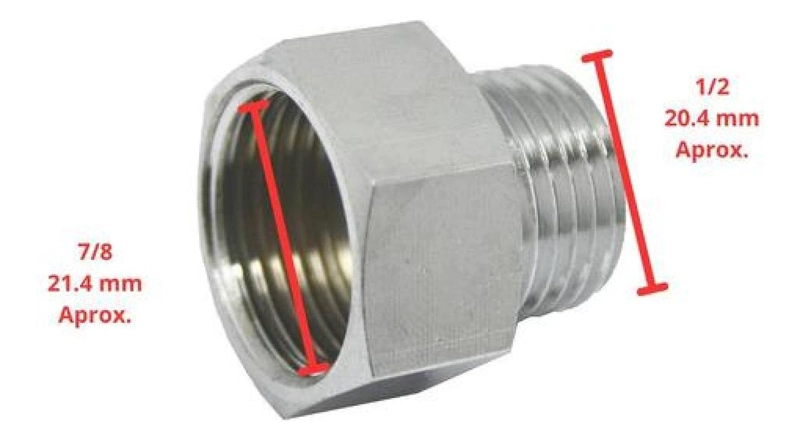 CONECTOR HE - HI, 1/2 X 7/8 , NIPLE ADAPTADOR - 3