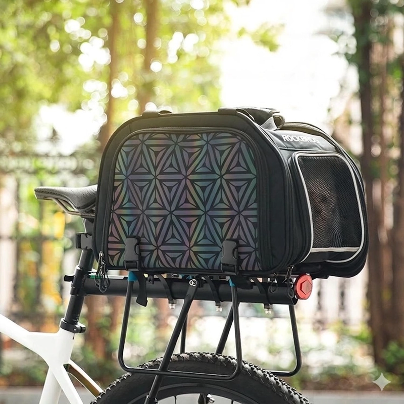 BOLSO TRANSPORTADOR DE MASCOTAS ROCKBROS PARA BICICLETA - 2