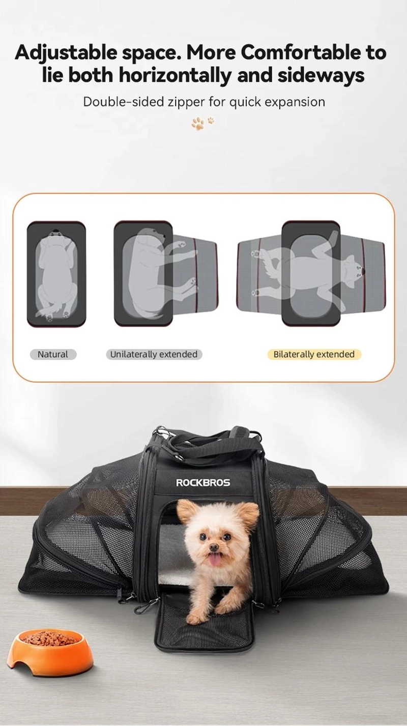 BOLSO TRANSPORTADOR DE MASCOTAS ROCKBROS PARA BICICLETA - 8