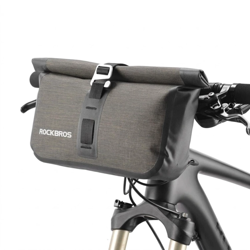 BOLSO MANUBRIO BICICLETA ROCKBROS IMPERMEABLE BANANO - 1
