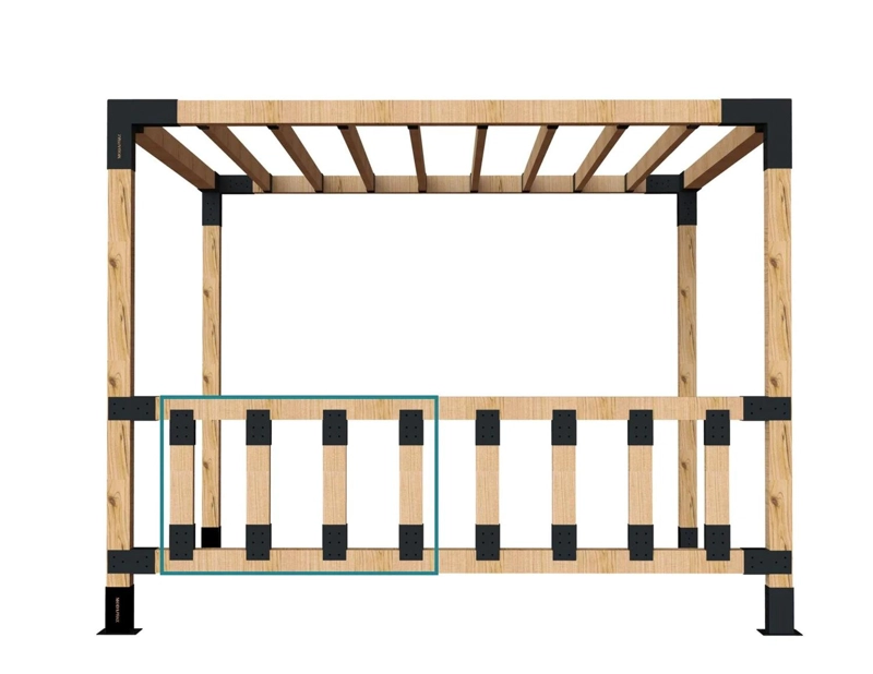 SOPORTE LATERAL PE RGOLA 2X4 ACERO GALVANIZADO HERRAJE - 3