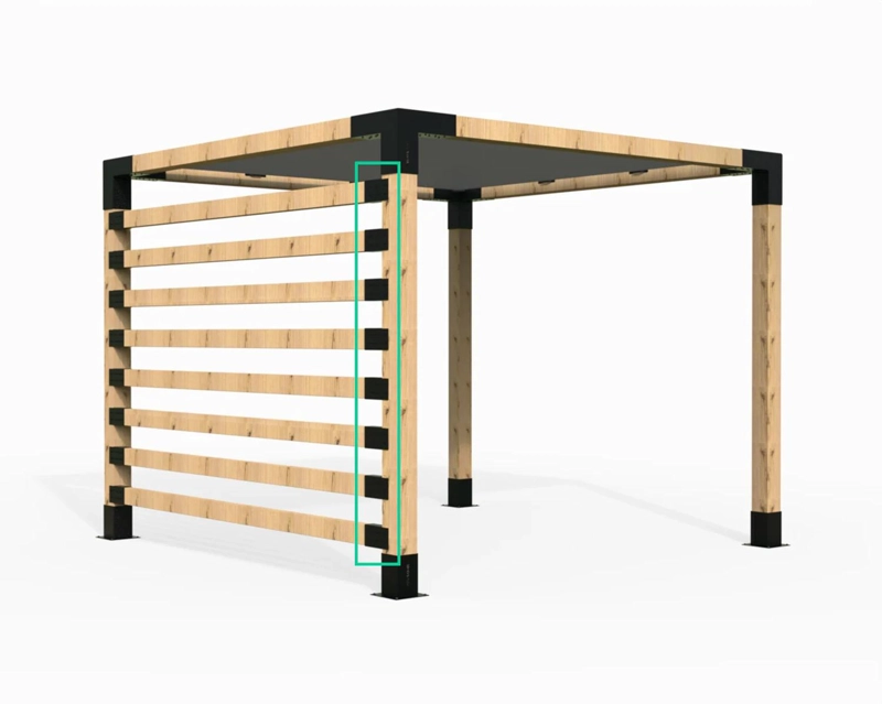 SOPORTE LATERAL PE RGOLA 2X4 ACERO GALVANIZADO HERRAJE - 6