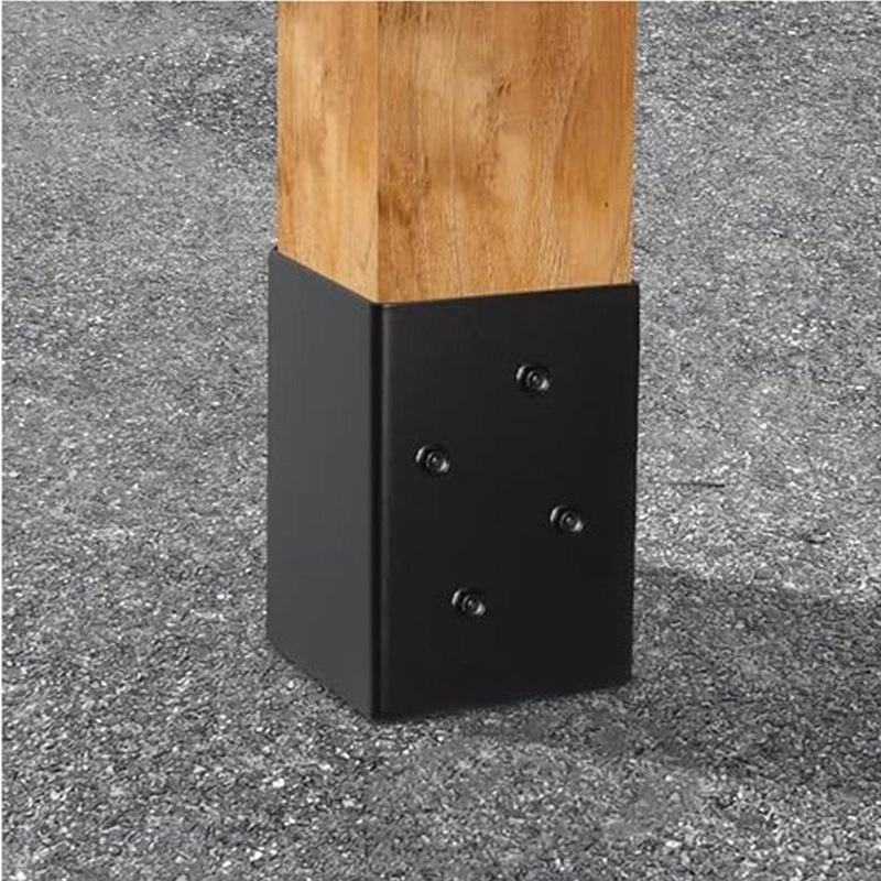 SOPORTE PE RGOLA METALICO PARA POSTE EN HORMIGON FRESCO CERCO - 2