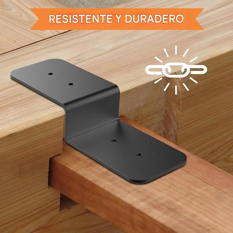 SOPORTE METALICO Z CONECTOR MADERA VIGA PE RGOLA 6 PULGADAS - 3