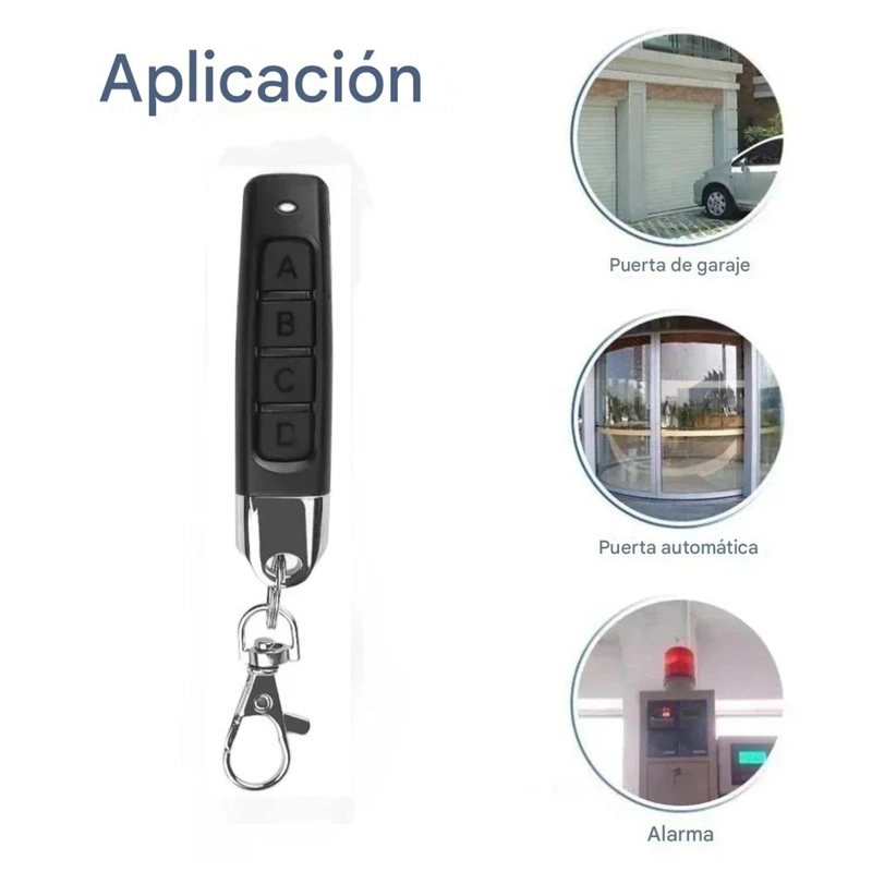 CONTROL REMOTO PORTON UNIVERSAL 433MHZ 4 CANALES - 5