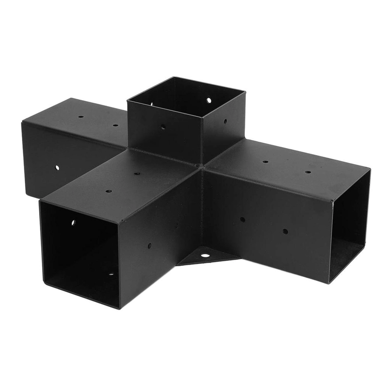 SOPORTE ESQUINA PE RGOLA 4 VIAS ACERO PARA POSTE MADERA 4X4 - 2