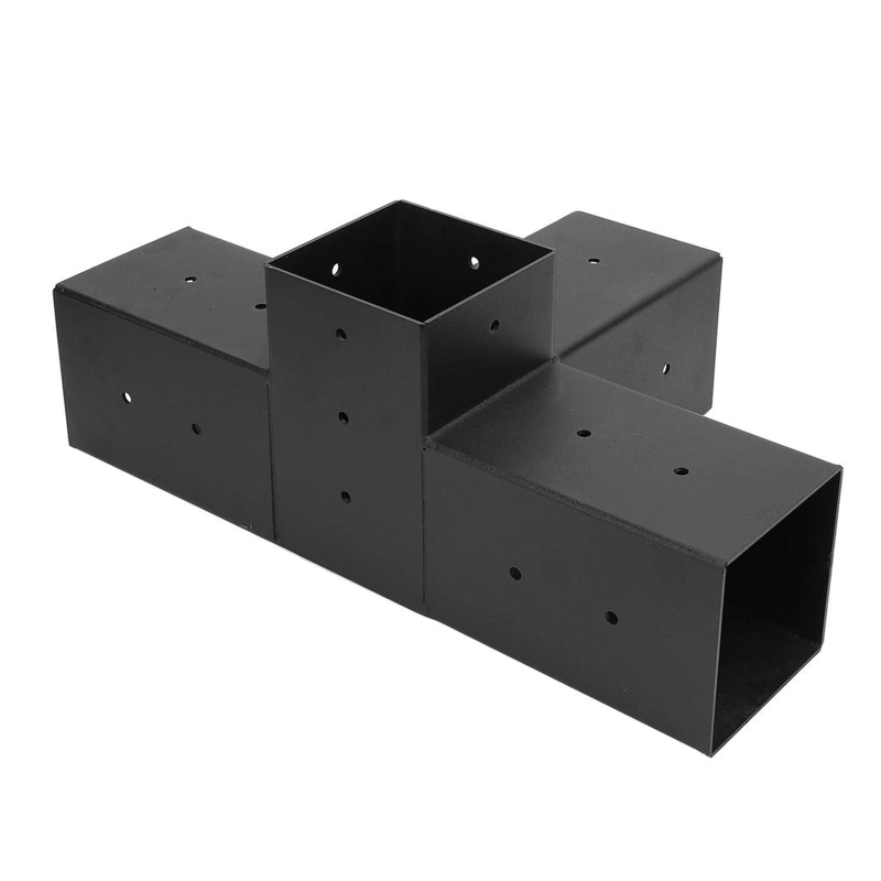 SOPORTE ESQUINA PE RGOLA 4 VIAS ACERO PARA POSTE MADERA 4X4 - 5