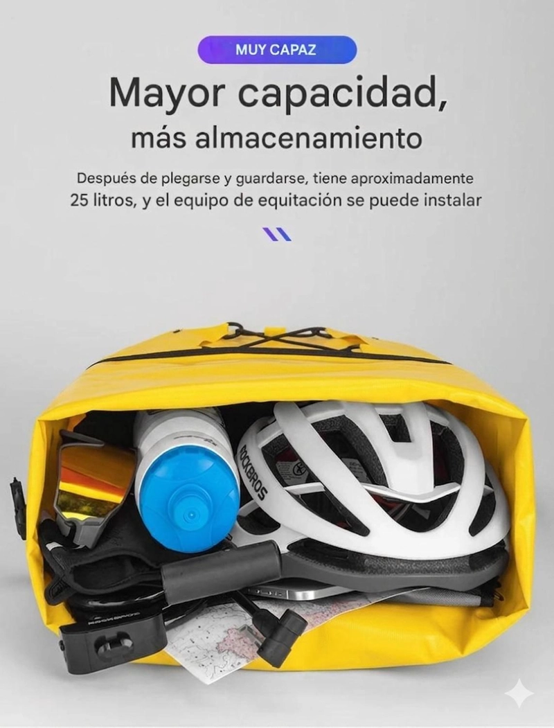 ALFORJA BICICLETA ROCKBROS IMPERMEABLE TRASERA 25L - 5