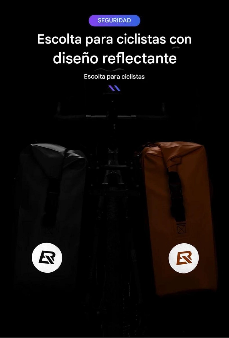 ALFORJA BICICLETA ROCKBROS IMPERMEABLE TRASERA 25L - 8