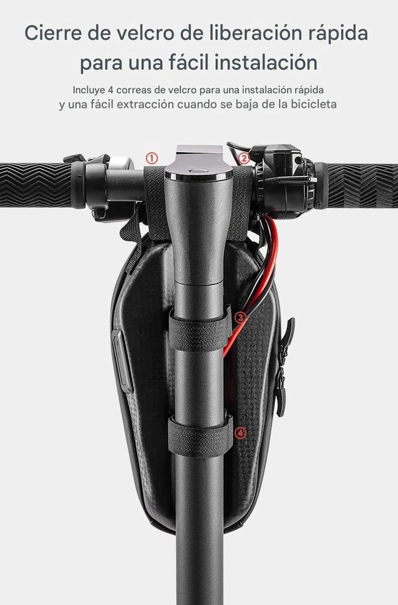 BOLSO MANUBRIO SCOOTER BICICLETA ROCKBROS IMPERMEABLE 1.3L - 4