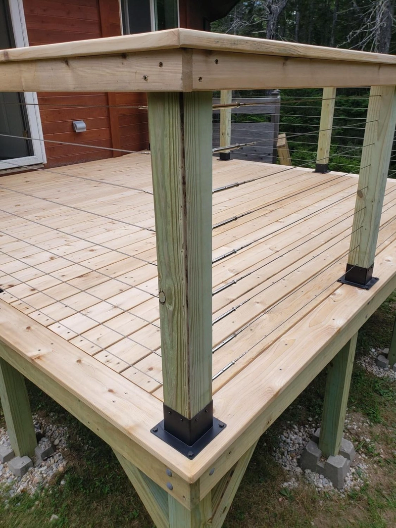 BASE DE SOPORTE PARA POSTE MADERA 4X4 METALICA TERRAZA - 4