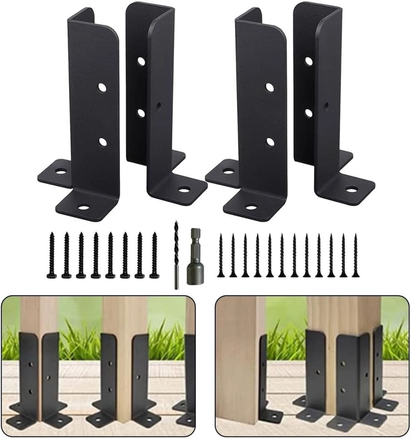 SOPORTES BASE PILARES DE MADERA ADAPTABLES KIT 4 PZAS - 1