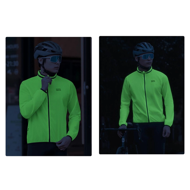 CORTAVIENTO CICLISMO ROCKBROS REFLECTANTE ALTA VISIBILIDAD - 5