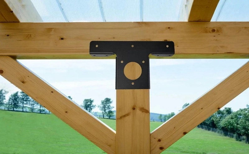 SOPORTE ESTRUCTURAL EN T FIJACION MADERA AJUSTABLE - 3
