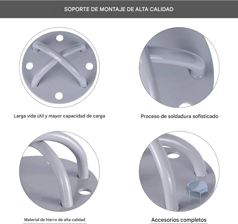 ANCLAJE DE TECHO Y PARED PARA TRX SACO BOXEO HAMACA - 5