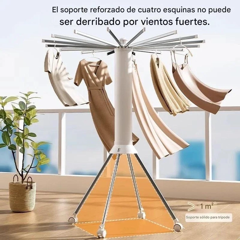 TENDEDERO PLEGABLE PULPO GIRATORIO CON RUEDAS - 6