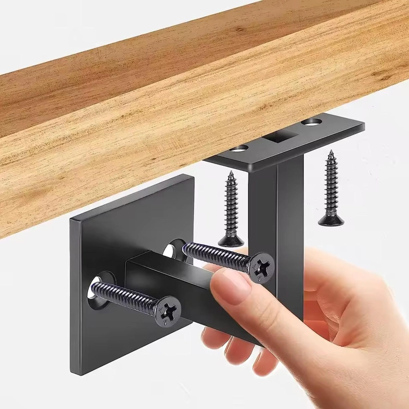 SOPORTE PASAMANOS DE ESCALERA AJUSTABLE METALICO NEGRO - 7