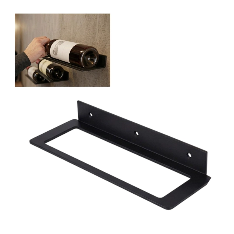 SOPORTE MURO BOTELLA DE VINO RACK METALICO CAVA FLOTANTE - 1