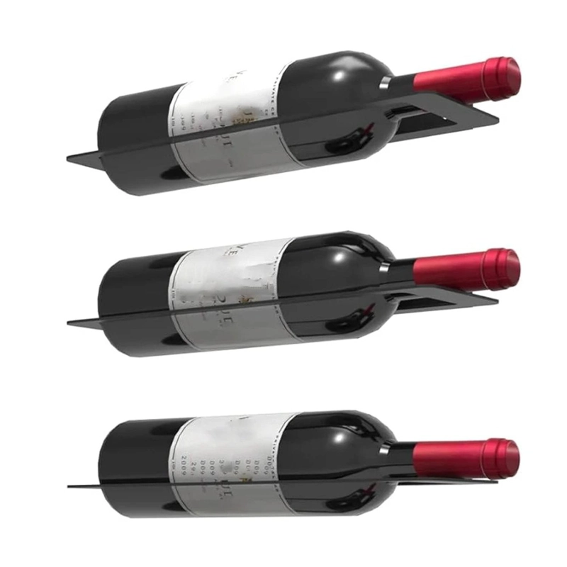 SOPORTE MURO BOTELLA DE VINO RACK METALICO CAVA FLOTANTE - 2