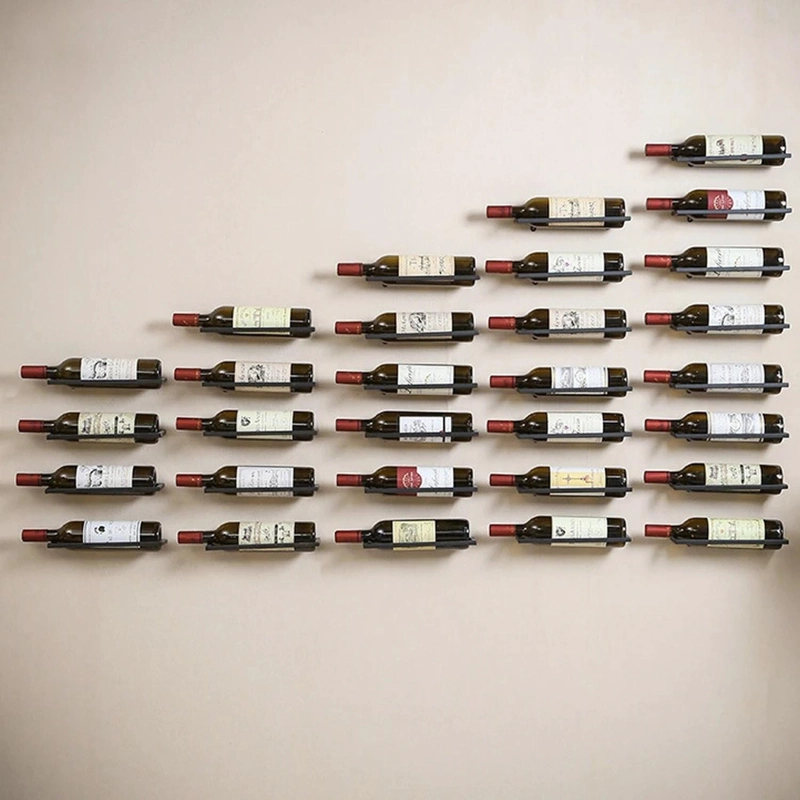 SOPORTE MURO BOTELLA DE VINO RACK METALICO CAVA FLOTANTE - 4