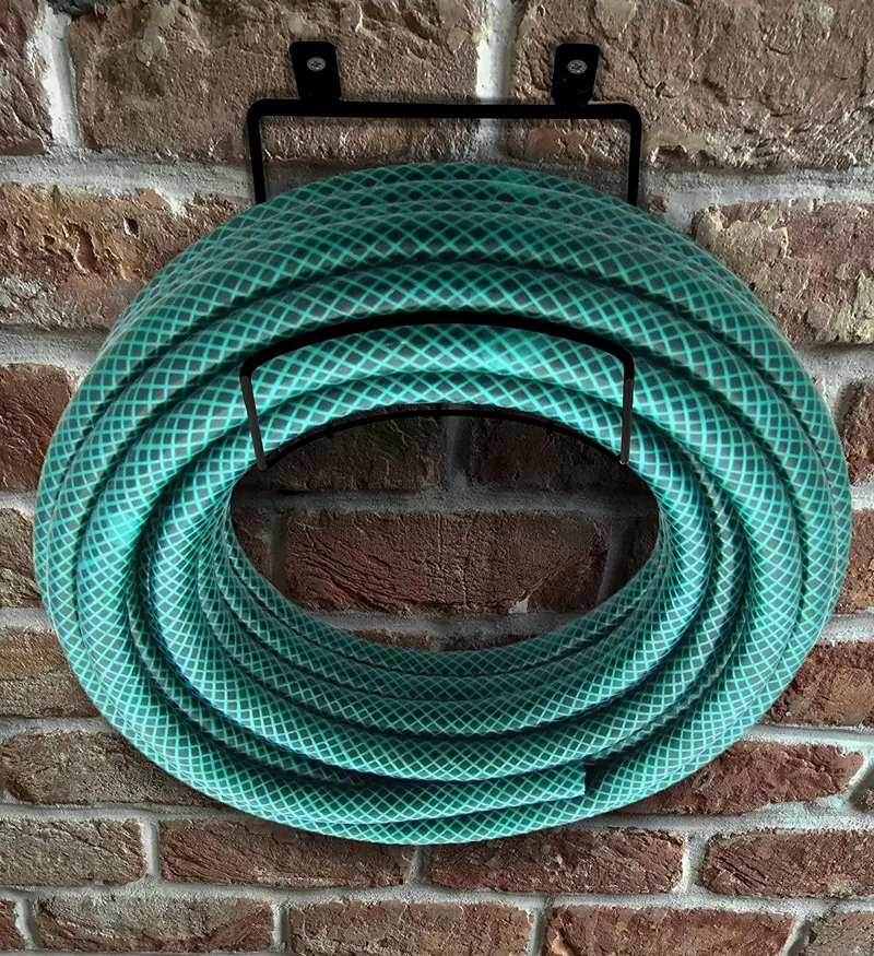 SOPORTE PORTAMANGUERA PARED METALICO ORGANIZADOR JARDIN - 8