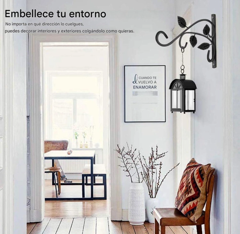 SOPORTE COLGANTE PLANTAS METAL MACETERO EXTERIOR JARDIN - 3