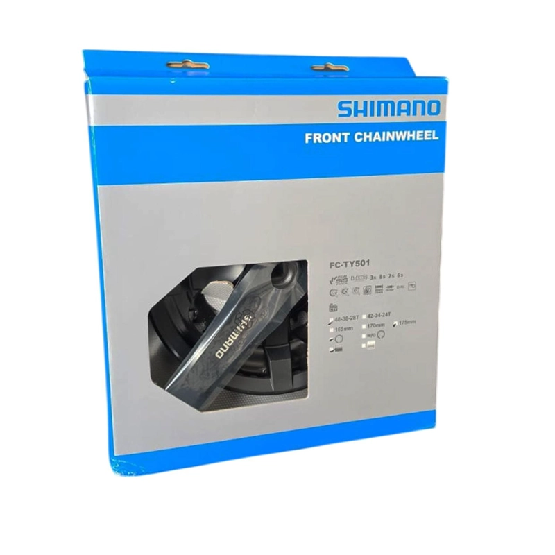 VOLANTE SHIMANO TOURNEY FC-TY501 48X38X28T 170MM 6/7/8V EJE CUADRADO - 4