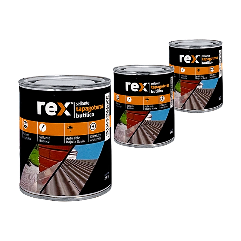 PACK 3 SELLANTE TAPAGOTERAS BUTILICO REX 200G TECHUMBRES - 1