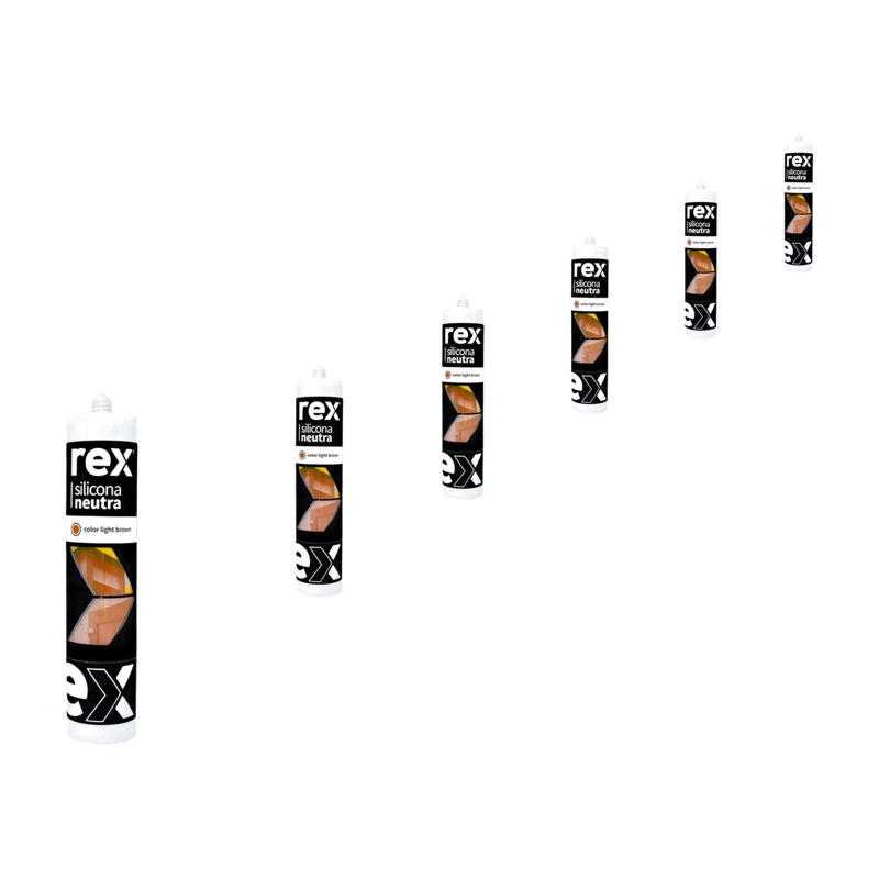 PACK 6 SILICONA NEUTRA REX LIGHT BROWN 300ML MULTIUSO - 4