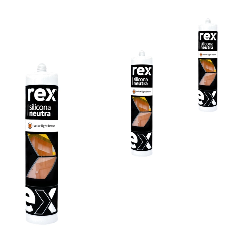PACK 3 SILICONA NEUTRA REX LIGHT BROWN 300ML MULTIUSO - 1