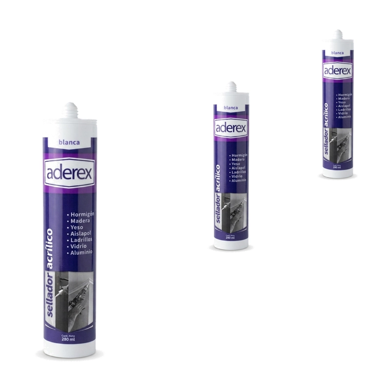PACK 3 ADEREX SELLADOR ACRILICO BLANCO 280ML PINTABLE - 4