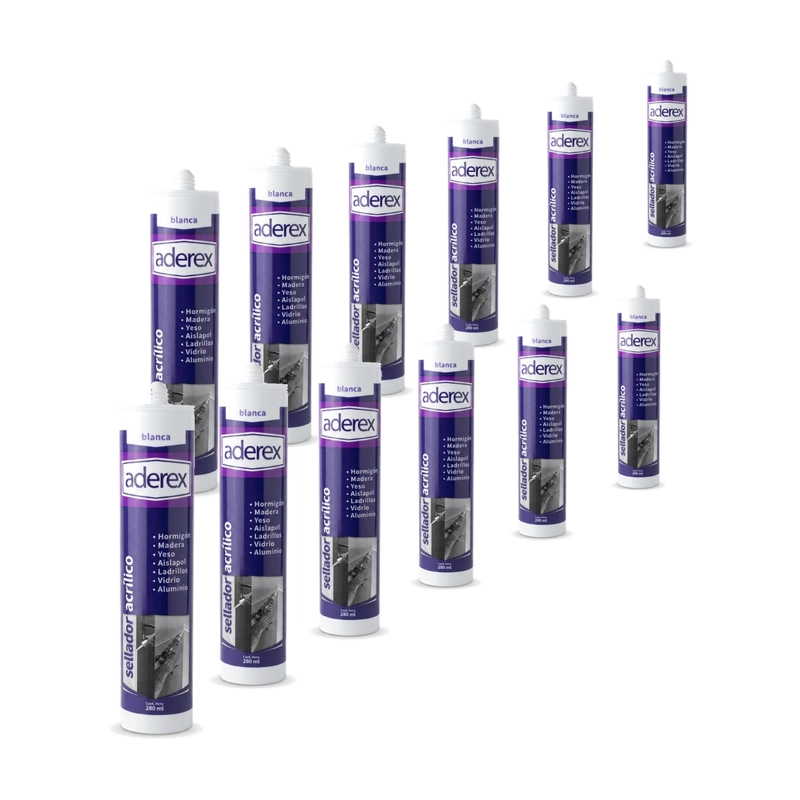 PACK 12 ADEREX SELLADOR ACRILICO BLANCO 280ML PINTABLE - 4