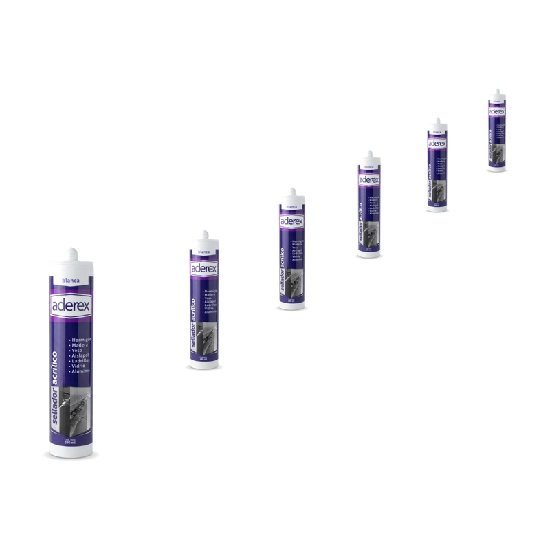 PACK 6 ADEREX SELLADOR ACRILICO BLANCO 280ML PINTABLE - 1