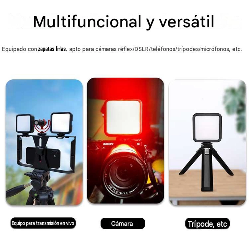 MINI LUZ LED RGB W70 DESIONTAL RECARGABLE FOTOGRAFIA VIDEO - 3