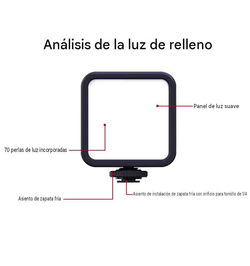 MINI LUZ LED RGB W70 DESIONTAL RECARGABLE FOTOGRAFIA VIDEO - 8